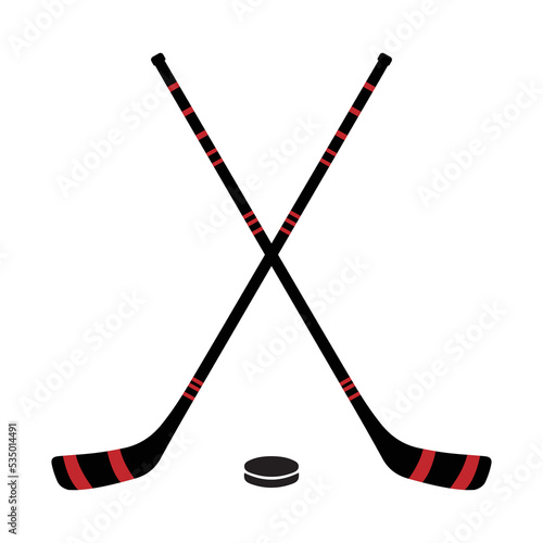 crossed ice hockey sticks,hockey stick,isolated on white background,eps10