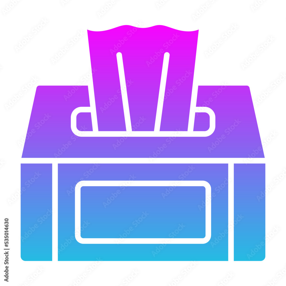 Tissue Box Glyph Gradient Icon Tissue Box Glyph Gradient Icon