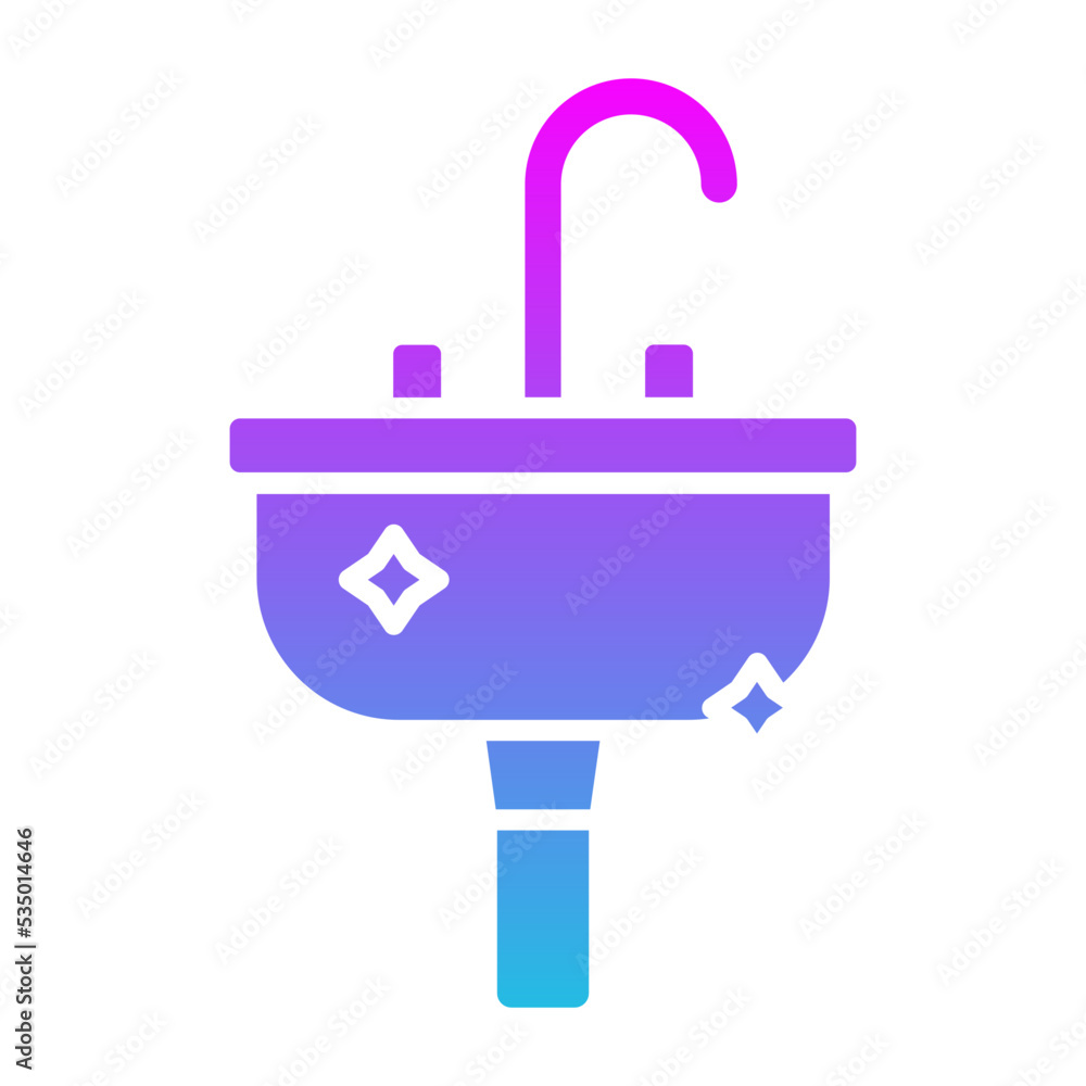 Sink Glyph Gradient Icon Sink Glyph Gradient Icon