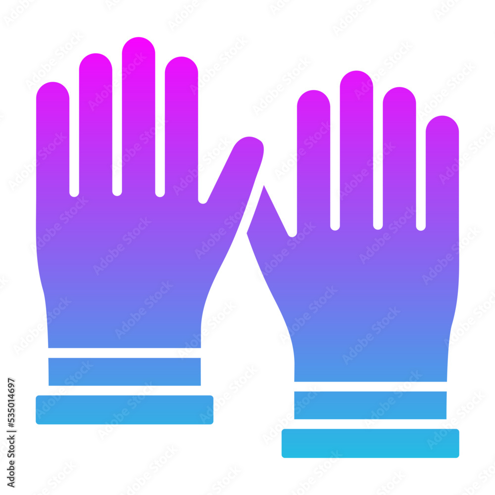 Cleaning Gloves Glyph Gradient Icon Cleaning Gloves Glyph Gradient Icon