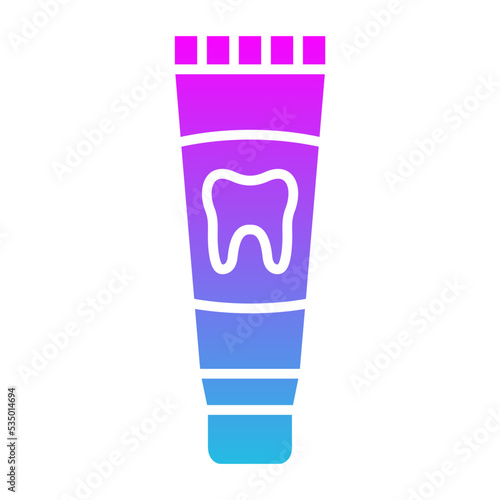 Toothpaste Glyph Gradient Icon