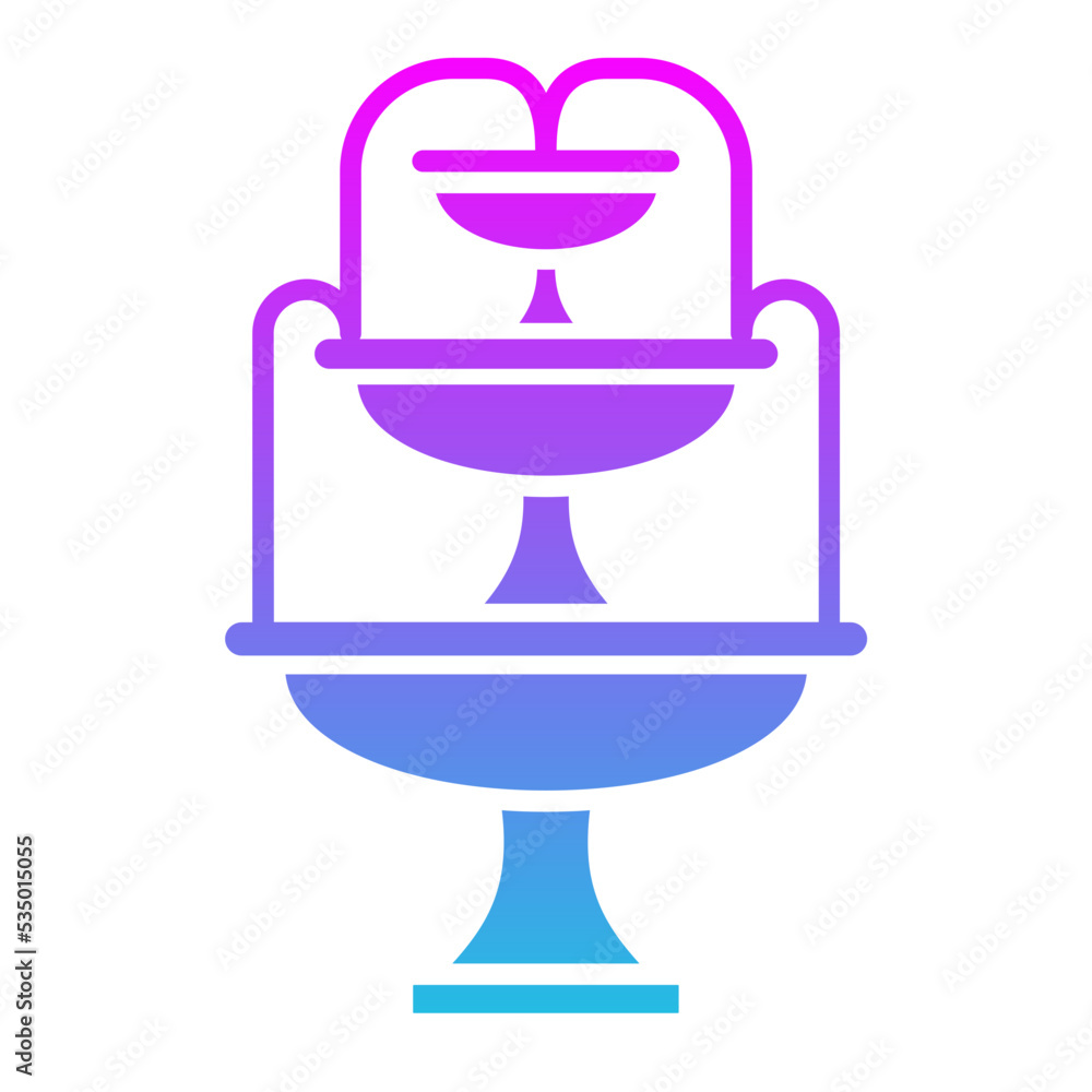 Fountain Glyph Gradient Icon Fountain Glyph Gradient Icon
