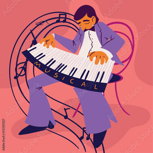 musician playing piano