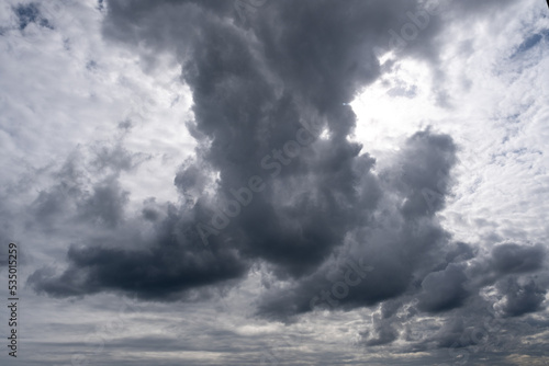 stormy grey clouds in the sky