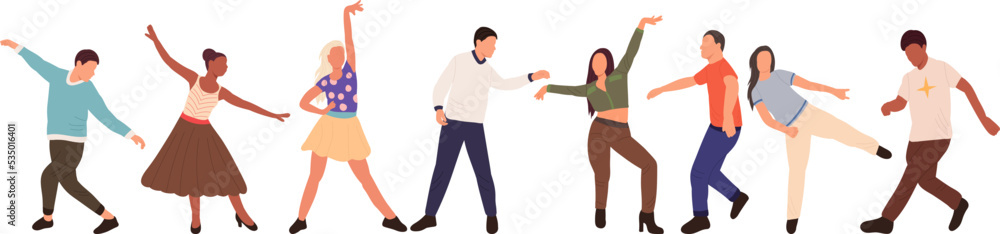 dancing people on white background, isolated vector dancing people on white background, isolated vector