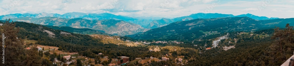 Panoramic view from the old Vallcebre mine cable car, Barcelona, Spain