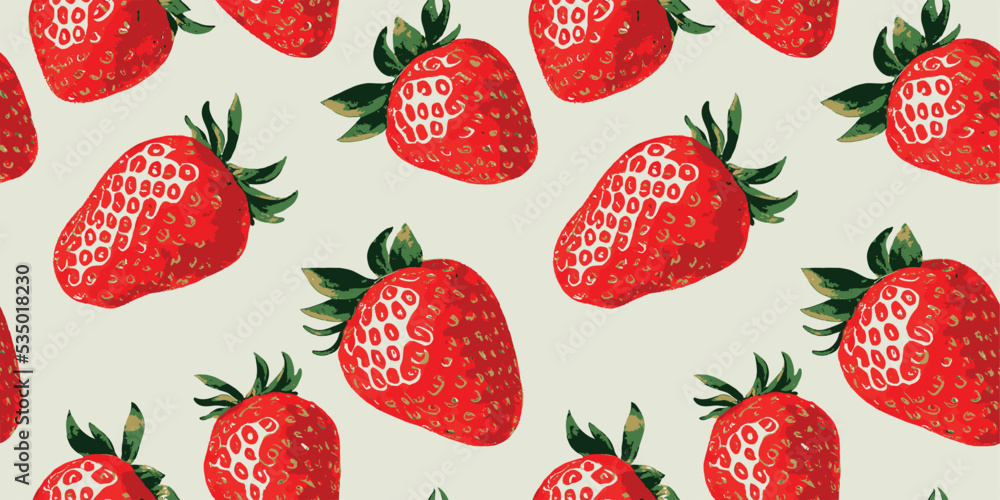 Strawberry pattern. Fresh delicous fruits vector illustration. Strawberry pattern. Fresh delicous fruits vector illustration.