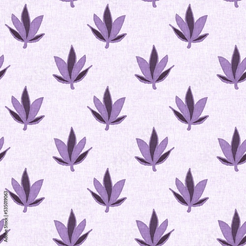 Gender neutral purple botanical foliage seamless raster background. Simple whimsical 2 tone pattern. Kids floral nursery wallpaper or scandi all over print.