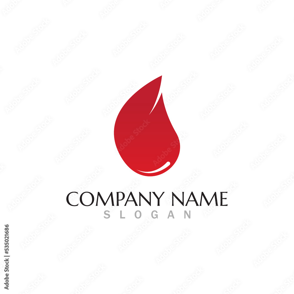 Blood drop donor vector icon