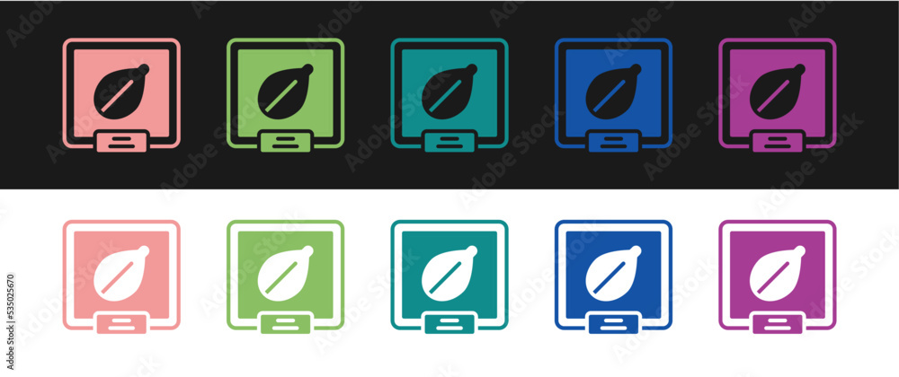 Set Seeds of a specific plant icon isolated on black and white background. Vector Set Seeds of a specific plant icon isolated on black and white background. Vector
