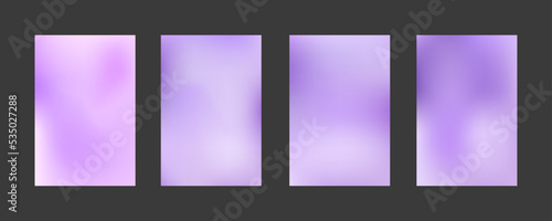Soft Purple Gradient Background Collection Set For Poster Flyer Card Vertical Banner Template Vector Illustration