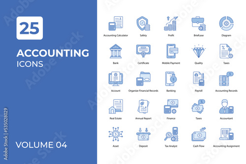Accounting icons collection.
