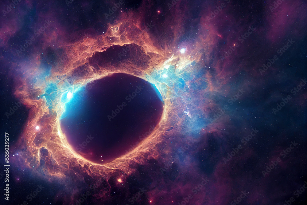 Obraz premium Deep space. Science fiction wallpaper, planets, stars, galaxies and nebulas in awesome cosmic image.