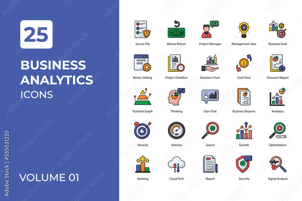 Business analytics icons collection. Business analytics icons collection.