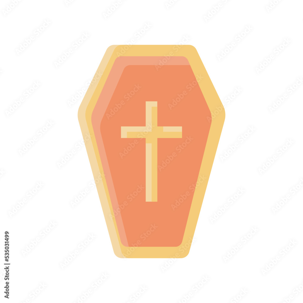 Wooden Coffin Halloween Illustration Wooden Coffin Halloween Illustration