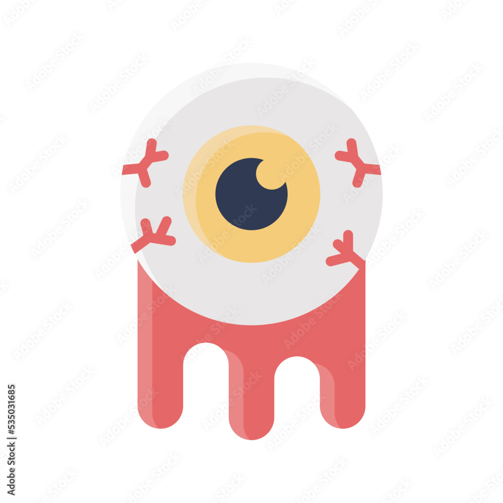Obraz premium Bloody eyeball Halloween Illustration