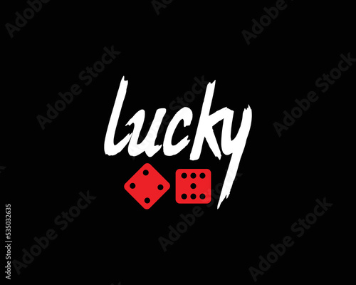 Lucky vector logo design