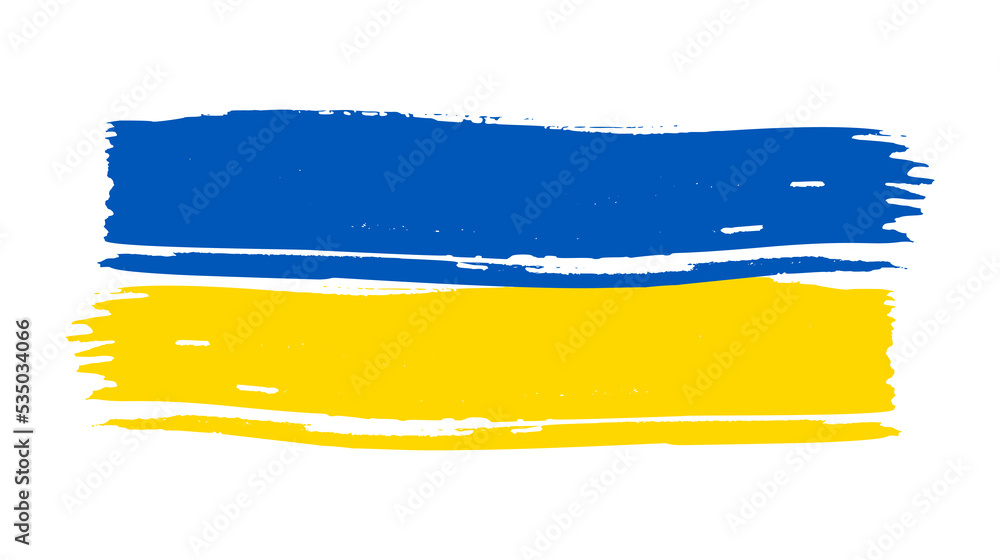 Obraz premium Ukrainian national flag in grunge style