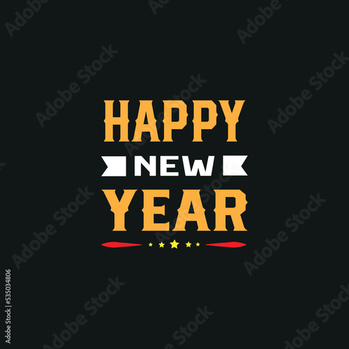  Happy New Year T-shirt. Happy New Year T-shirt Design. New year celebration t-shirt design for print. New year editable vector. 