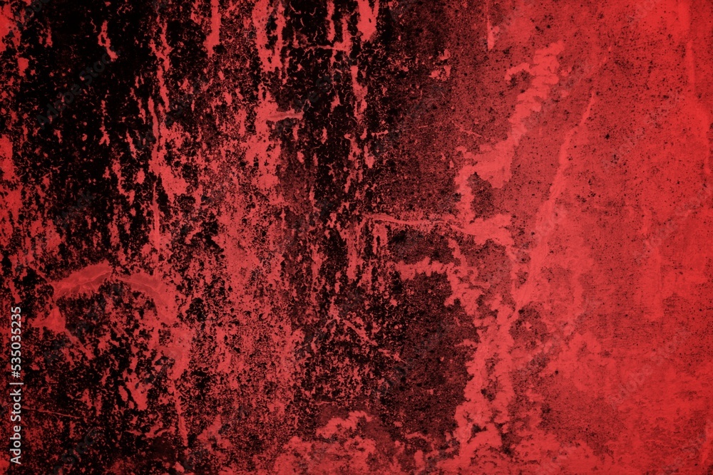 Obraz premium Background from high detailed fragment stone red wall,Vintage wall in industrial building with light from angle, classic red dark slate background, old textured background, red cement wall with dark t