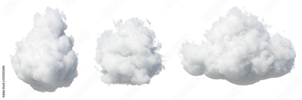 3d render, set of abstract fluffy clouds isolated on transparent background, cumulus clip art collection 3d render, set of abstract fluffy clouds isolated on transparent background, cumulus clip art collection