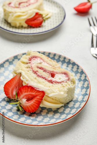 Delicious strawberry swiss ...