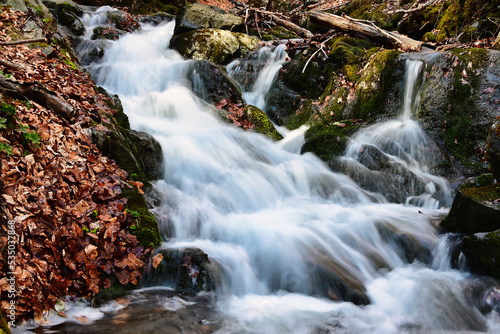 small stream in the mountains of North Macedonia
