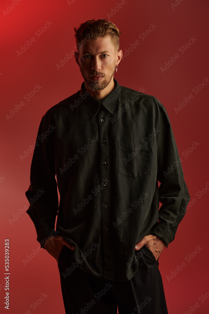 stylish man in black stylish man in black