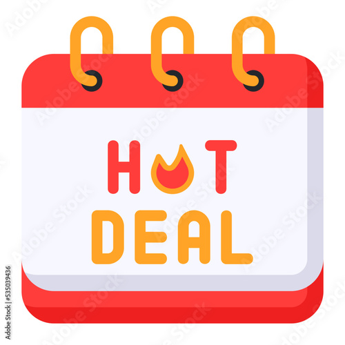 hot deal flat icon