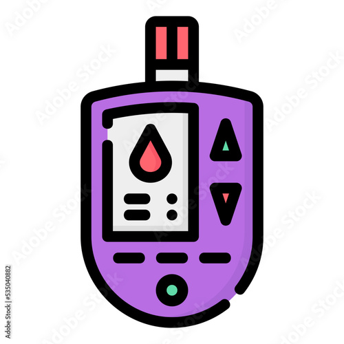 glucose meter line color icon