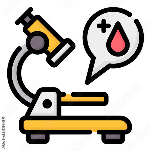 microscope line color icon