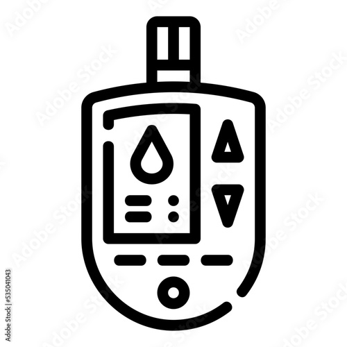 glucose meter line icon