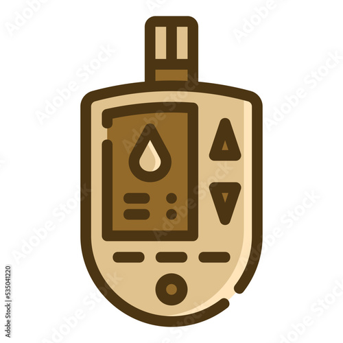 glucose meter two tone icon