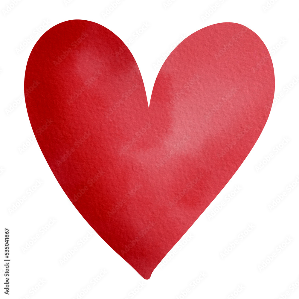 Heart watercolor hand drawn illustration Heart watercolor hand drawn illustration