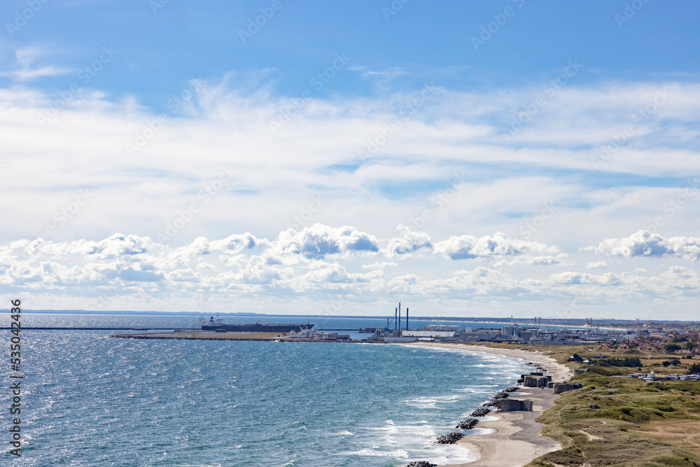 Skagens Odde, English  Scaw Spit or The Skaw)is a sandy peninsula  the northernmost area of Vendsyssel in Jutland, Denmark., Europe,
