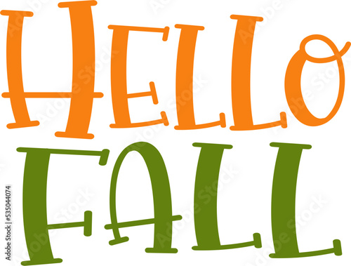 hello fall season typography quote design calligraphy style text handwritten