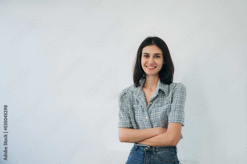 Portrait of happy Business looking camera and people converse during a meeting about papers and concepts. Portrait of happy Business looking camera and people converse during a meeting about papers and concepts.