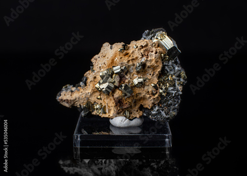 The mineral pyrite or iron pyrite, also known as fool's gold, is an iron sulfide with the chemical formula FeS2