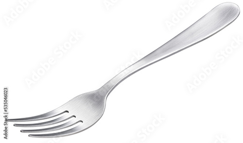 Metal fork isolated on white background, full depth of field