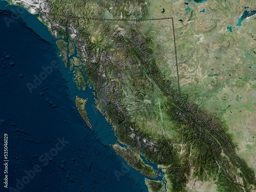 British Columbia, Canada. High-res satellite. No legend