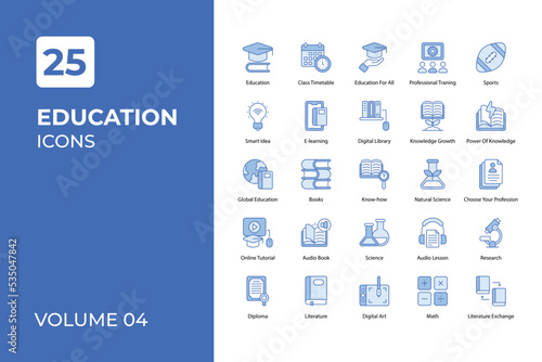 Education icons collection.