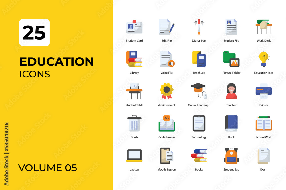 Fototapeta Education icons collection.