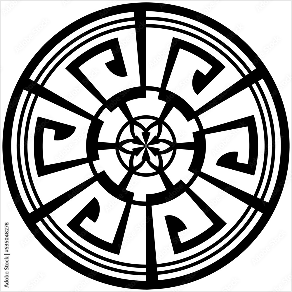 Polynesian Style Circular Shape Tattoo M_2209027 Polynesian Style Circular Shape Tattoo M_2209027