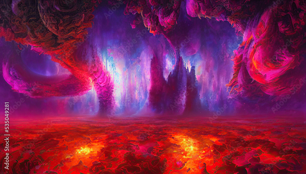 Fototapeta premium Psychadelic abstract generated by AI