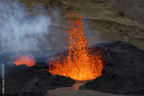 Volcano eruption in Iceland 2022