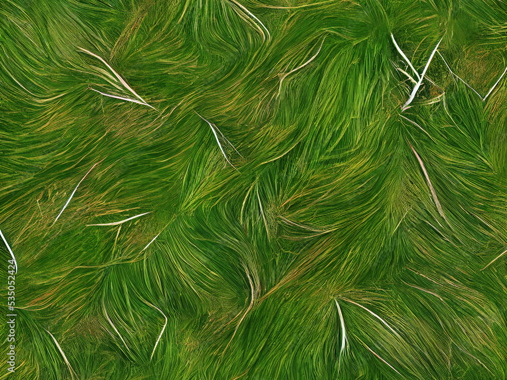 Green texture as a reference to vegetation seen from above. Digital painting