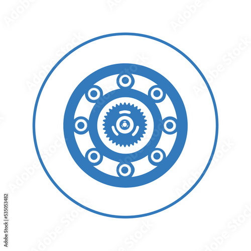 Car bell tools shaft gears icon   Circle version icon  
