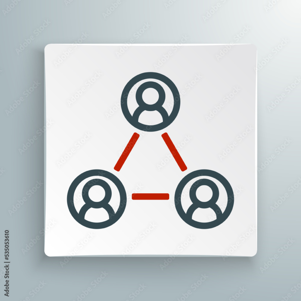 Line Meeting icon isolated on white background. Business team meeting, discussion concept, analysis, content strategy. Presentation conference. Colorful outline concept. Vector Line Meeting icon isolated on white background. Business team meeting, discussion concept, analysis, content strategy. Presentation conference. Colorful outline concept. Vector