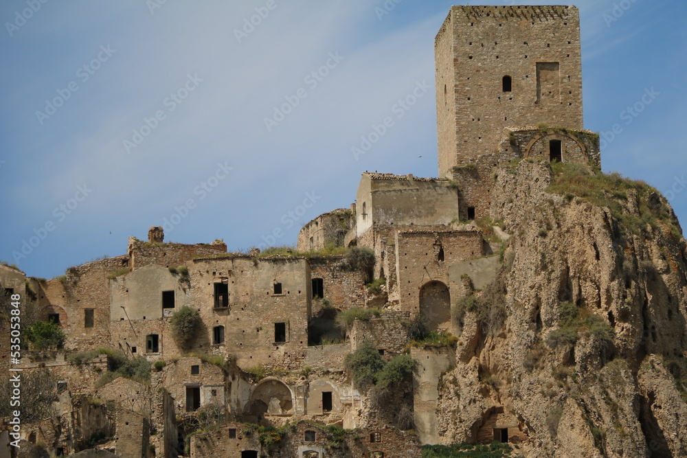 Destroyed ghost town of Craco in Italy