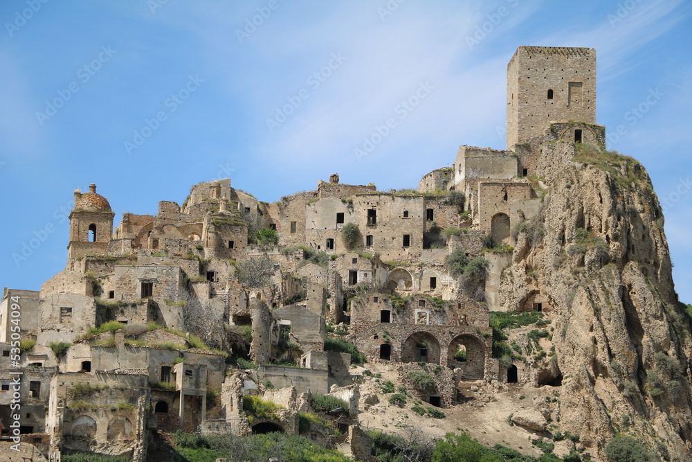 Ruins of the ghost town Craco in Italy 
